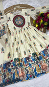 ❤️❤️Cotton Venkatagiri Animal Print Anarkali Sets❤️❤️ 10
