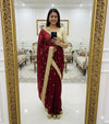 🤩💗Insta Viral Space Silk Saree Multi Sequence Full Worked With Contrast Blouse💗🤩 7