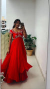 Georgette Embroidered Gown Set 2