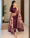 Cotton Top with Chennuri Silk Kalamkari Dupatta 3