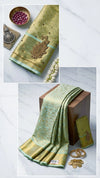 Soft Silk Saree with Aari Work Blouse 4