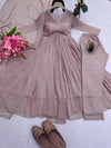 Faux Georgette Embroidered Gown 10