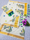 Cotton Embroidered Saree with Blouse 4