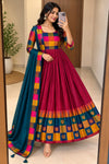 Cotton Spun Silk Anarkali Set 3