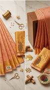 Soft Silk Saree with Aari Work Blouse 5