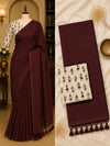 Handloom Khadi Cotton Saree with Blouse 3