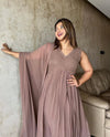 Faux Georgette Embroidered Gown 6