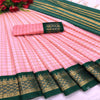 Arani Pattu Silk Checked Sarees with Zari Border 8