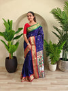 Ganga Jamuna Pichwai & Paithani Silk Saree with Brocade Blouse