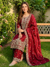 Silk Embroidered Kurta Set 10