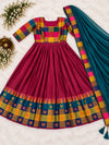 Cotton Spun Silk Anarkali Set 4