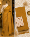 Handloom Khadi Cotton Saree with Blouse 8