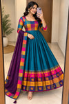 Cotton Spun Silk Anarkali Set 1