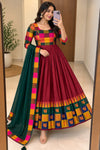 Cotton Spun Silk Anarkali Set 7