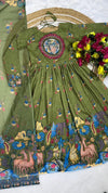 ❤️❤️Cotton Venkatagiri Animal Print Anarkali Sets❤️❤️ 7